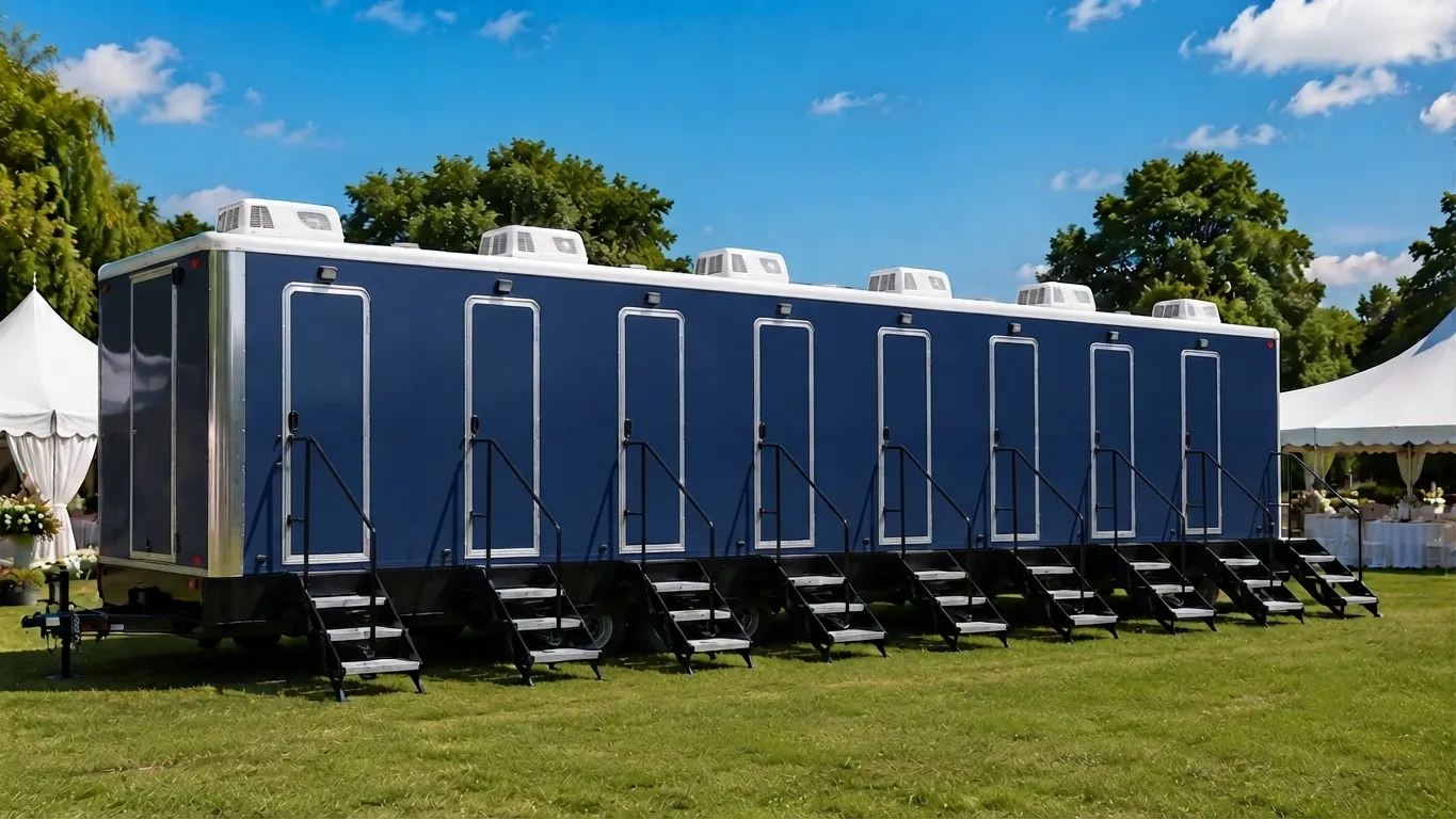 8 Stall Restroom Trailer in Sunrise, FL